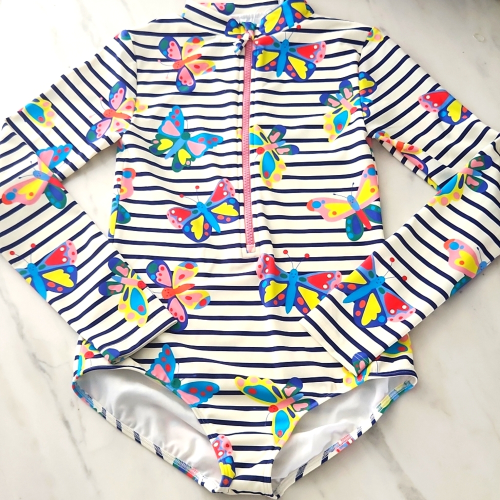 Boden Multicolor Butterfly Swimsuit